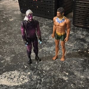 Action Figure Duo with Purple and Tan Colors